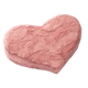 Heart Wedge Faux Fur, Rose