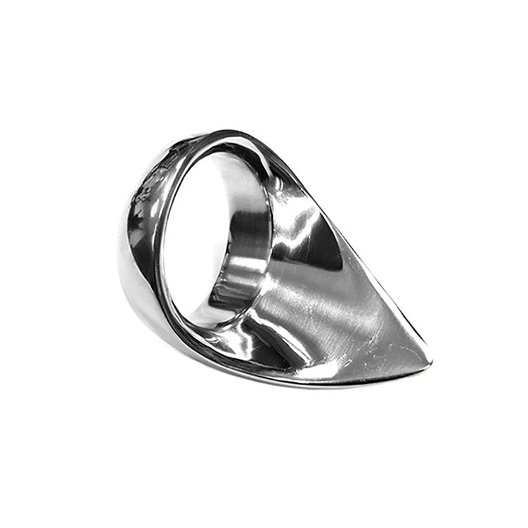 Stainless Steel Tear Drop Cock Ring - 45mm - Cock & Balls