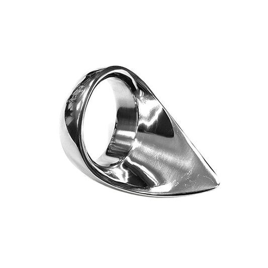Stainless Steel Tear Drop Cock Ring - 45mm - Cock & Balls