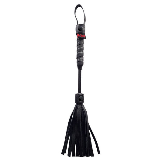 Mini Leather Flogger 10" - Black - Whip/Flogger/Paddle
