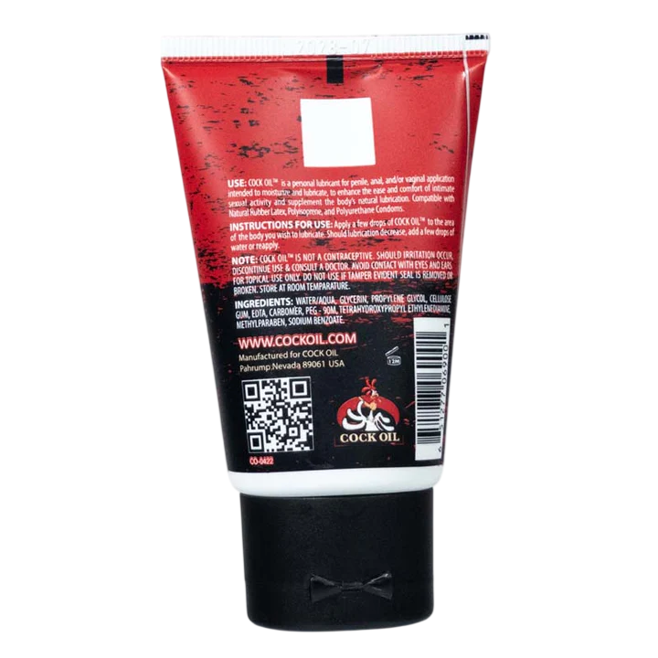 Cock Oil Water-Based Lubricant â€“ Squeeze Tube 2 oz