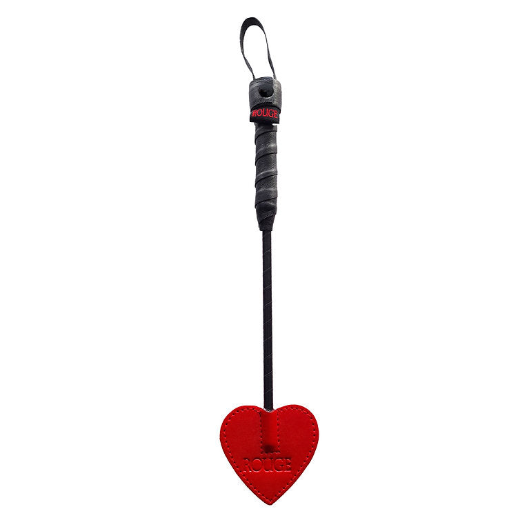 Mini Leather Spade Paddle Crop 10" - Red - Whip/Flogger/Paddle