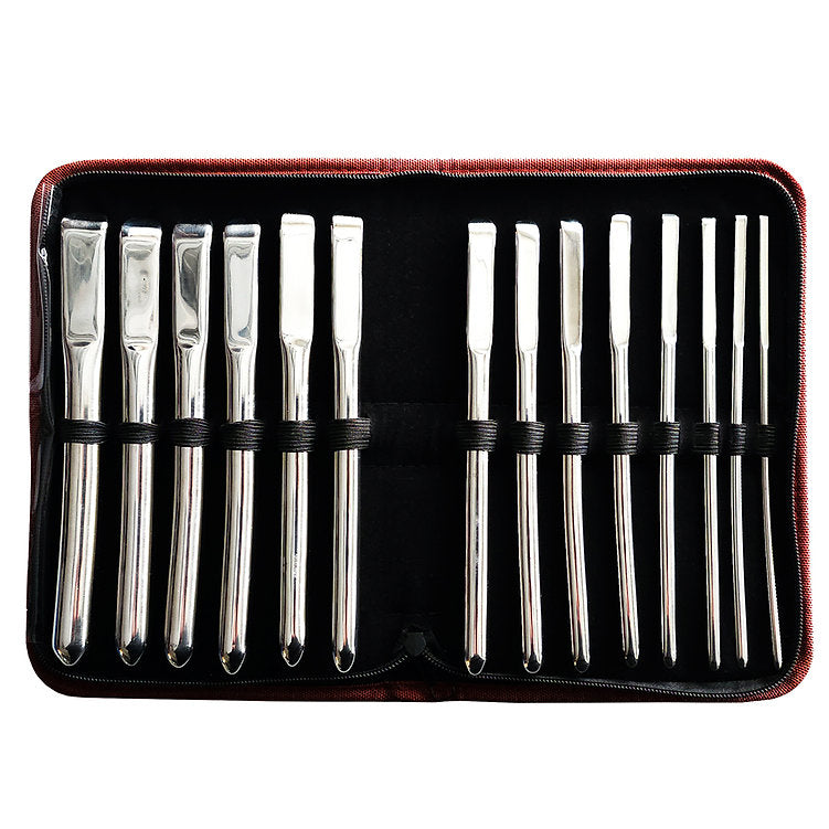 Stainless Steel Hegar Uterine 14 Piece Dilator Set - Fetish