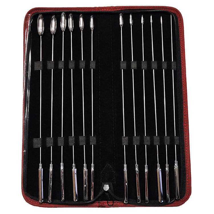Stainless Steel 12 Piece Rosebud Dilator Set - Fetish