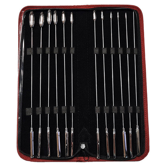 Stainless Steel 12 Piece Rosebud Dilator Set - Fetish
