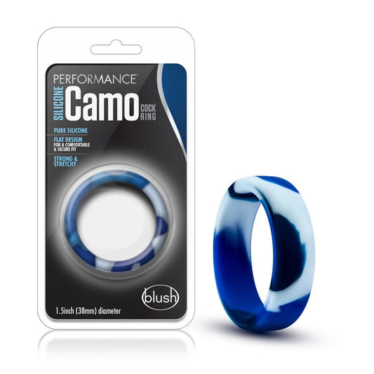Performance Silic Camo C Ring -Blue Camo - Cock & Balls