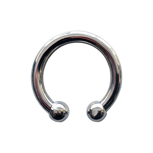 Stainless Steel Horseshoe Cock Ring - 30mm - Cock & Balls