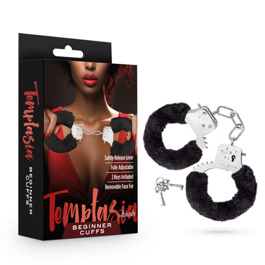 Temptasia Beginner Cuffs - Black Fur