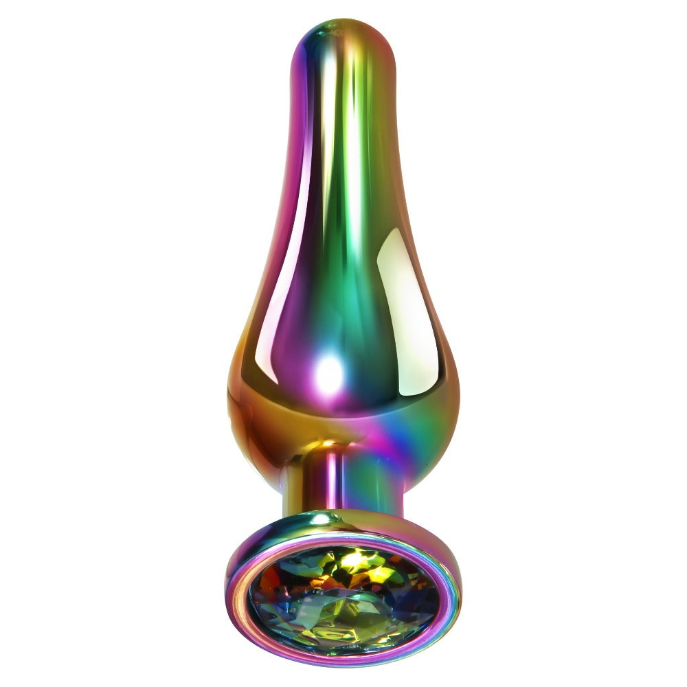 Evolved Rainbow Metal Plug - Medium - Anal