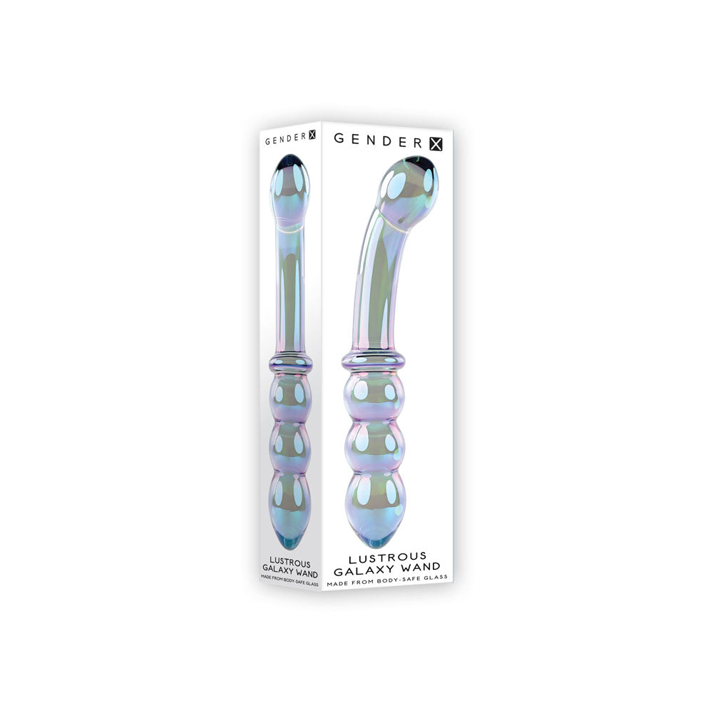 Gender-X Lustrous Galaxy Wand — Dual-Ended Glass Massager