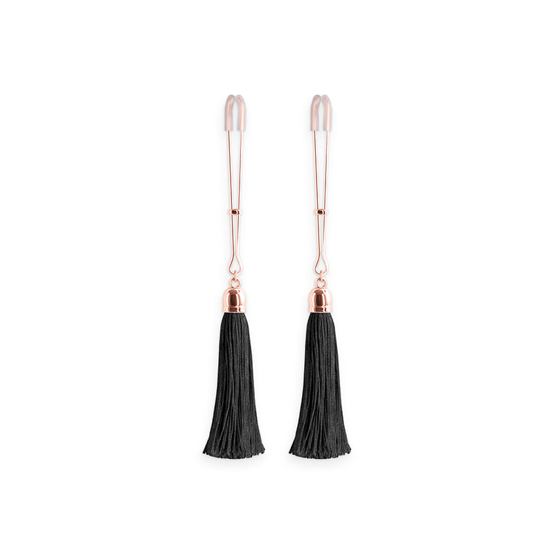 Bound Nipple Clamps - T1 - Black Tassel - Nipples