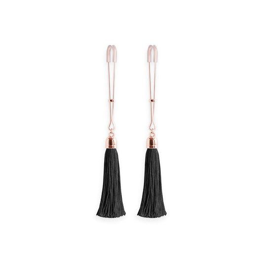 Bound Nipple Clamps - T1 - Black Tassel - Nipples