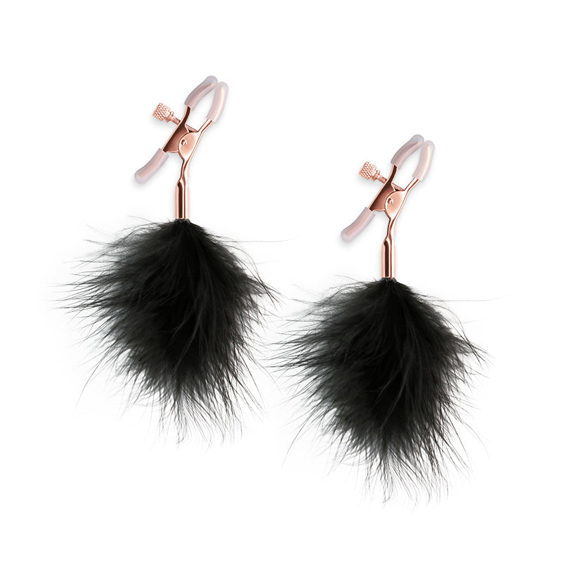 Bound Nipple Clamps - F1 -Black Feather - Nipples