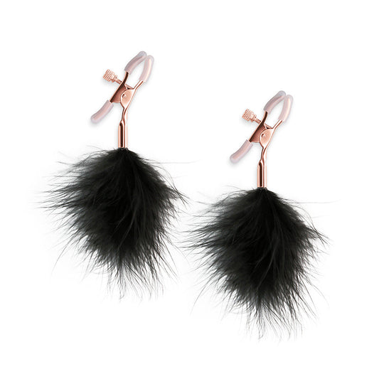 Bound Nipple Clamps - F1 -Black Feather - Nipples