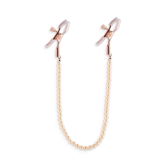 Bound Nipple Clamps - DC1 - R.Gold Beads - Nipples