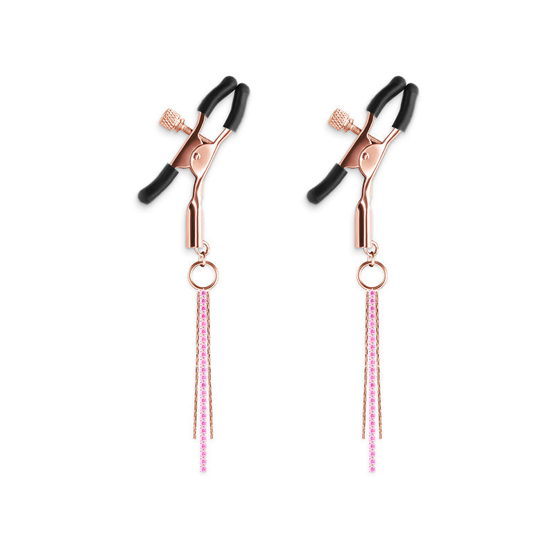 Bound Nipple Clamps - D3 - Rose Gold - Nipples