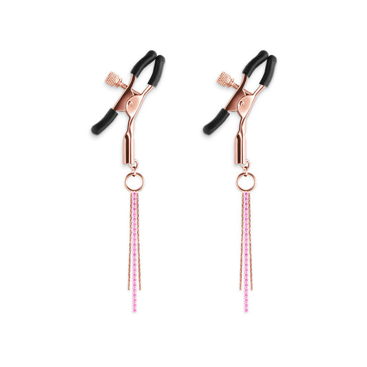 Bound Nipple Clamps - D3 - Rose Gold - Nipples
