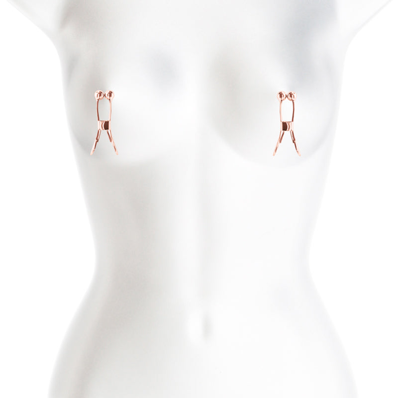 Bound Nipple Clamps - C1 - Rose Gold