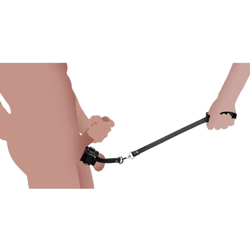 Ball Stretcher With Leash - Cock & Balls