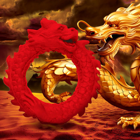 Rise Of The Dragon Silicone Cock Ring - Cock & Balls
