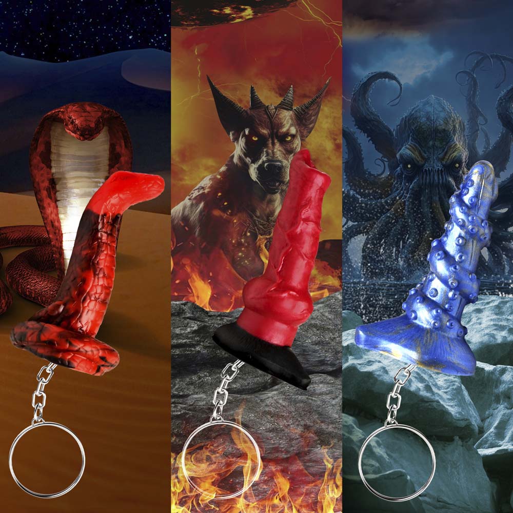 King Cobra/Hell-Hound/Kraken Keychains 3 - Candy/Games/Novelt