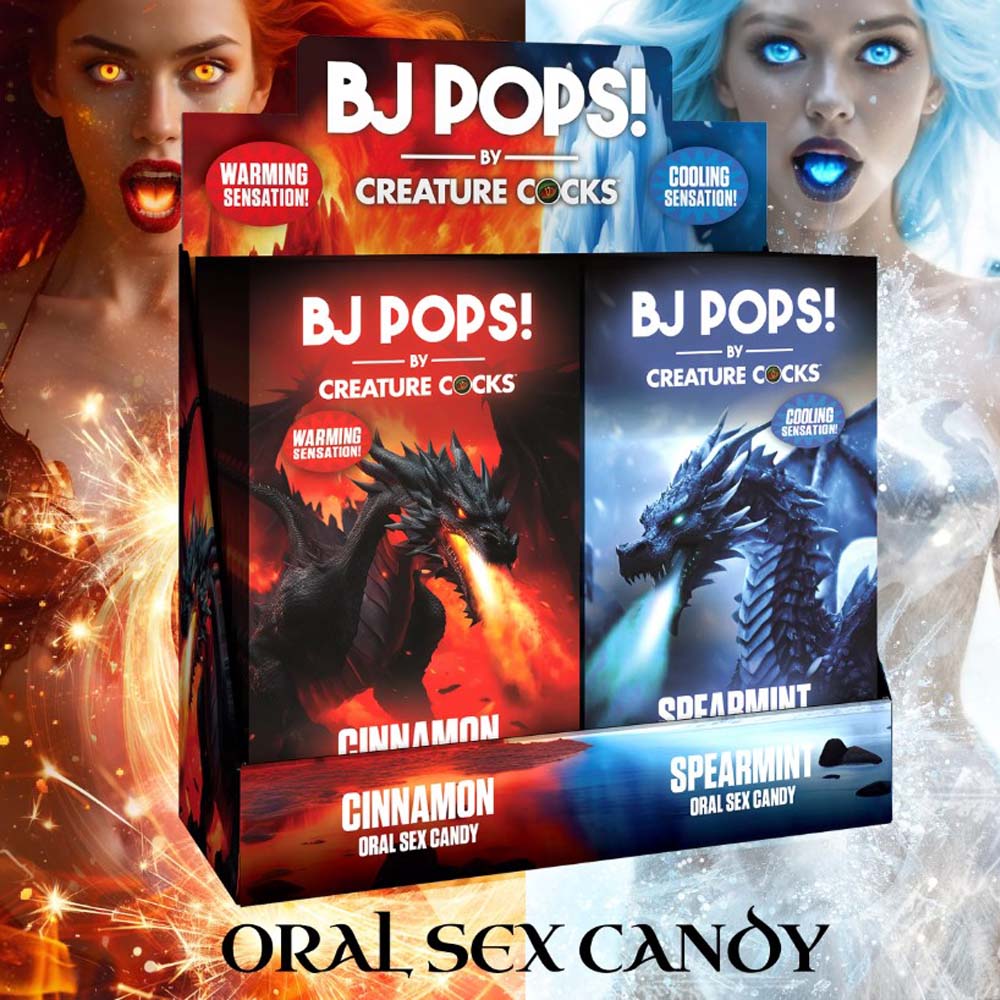 Creature Cocks BJ Pops Oral Candy - 24pc Display