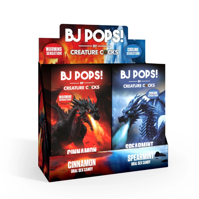 Creature Cocks BJ Pops Oral Candy - 24pc Display