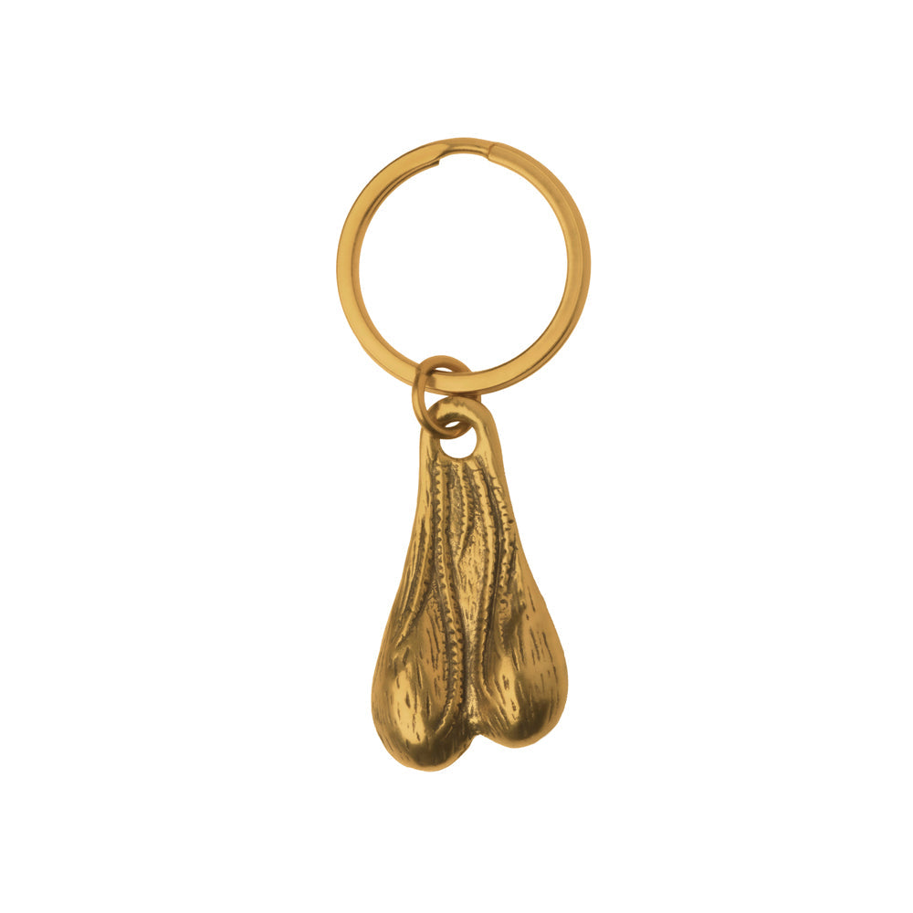 Big Nuts Brass Keychain - Candy/Games/Novelt