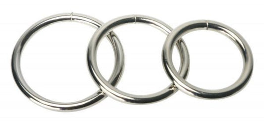 MS Trine Steel Ring Set - Cock & Balls