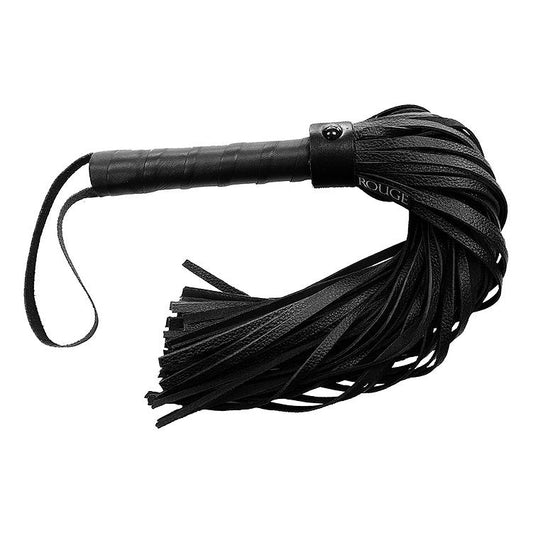 Leather Flogger - Black with Black - Whip/Flogger/Paddle