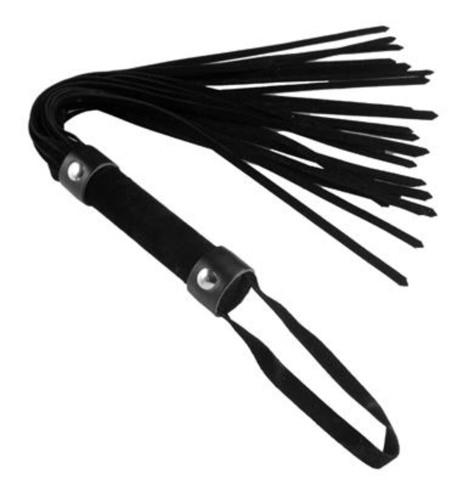 Short Suede Flogger - All Black - Whip/Flogger/Paddle