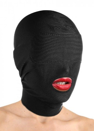 Disguise Open Mouth Hood w Blindfold - Bondage