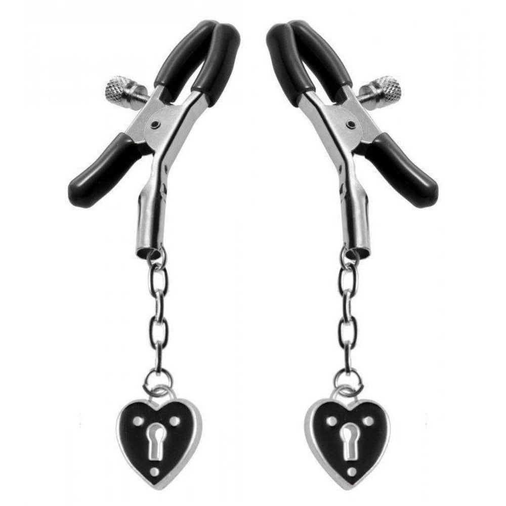 Charmed Heart Padlock Nipple Clamps - Nipples