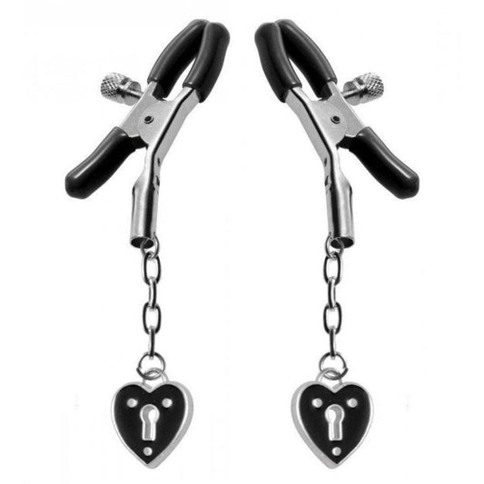 Charmed Heart Padlock Nipple Clamps - Nipples