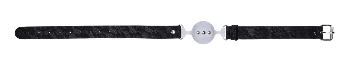 Lace Silicone Breathable Ball Gag - Black