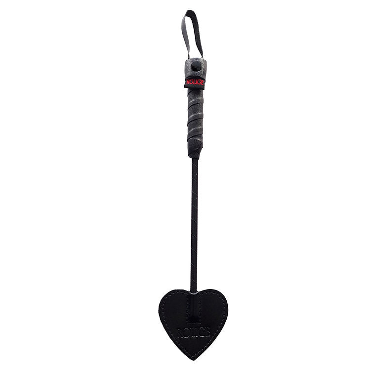 Mini Leather Spade Paddle Crop 10" - Black - Whip/Flogger/Paddle