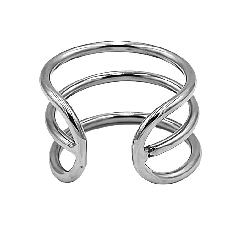 Stainless Steel Triple Wire Glans Ring - Cock & Balls