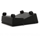Bondage Wedge Ramp Combo 24 w/Cuffs - DÃ©cor Velvet, Black