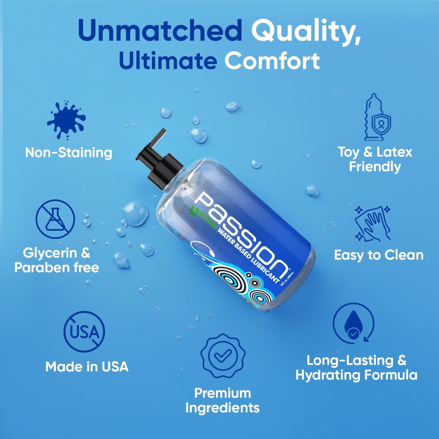 Passion Natural Water-Based Lube - 4oz