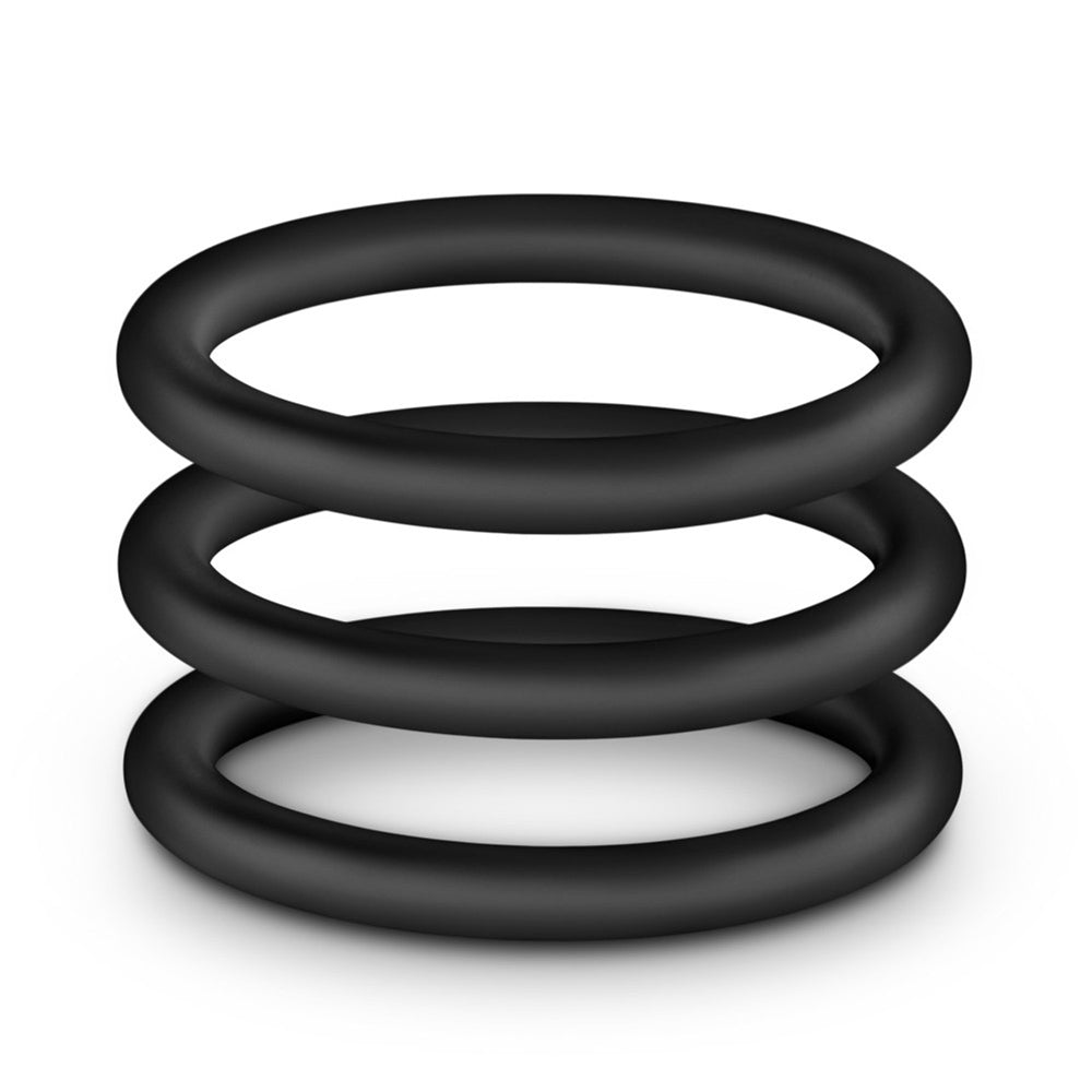 Silicone Cock Ring Trio - Foil Package