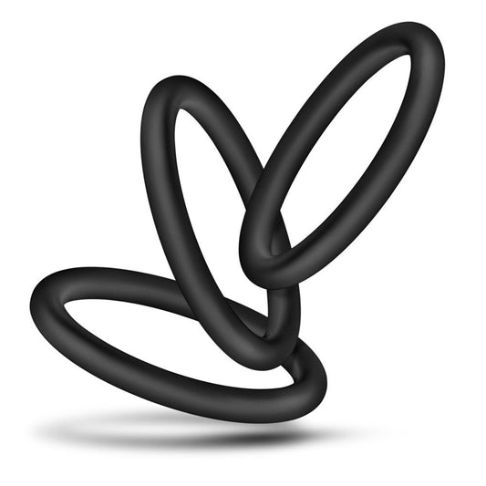 Silicone Cock Ring Trio - Foil Package