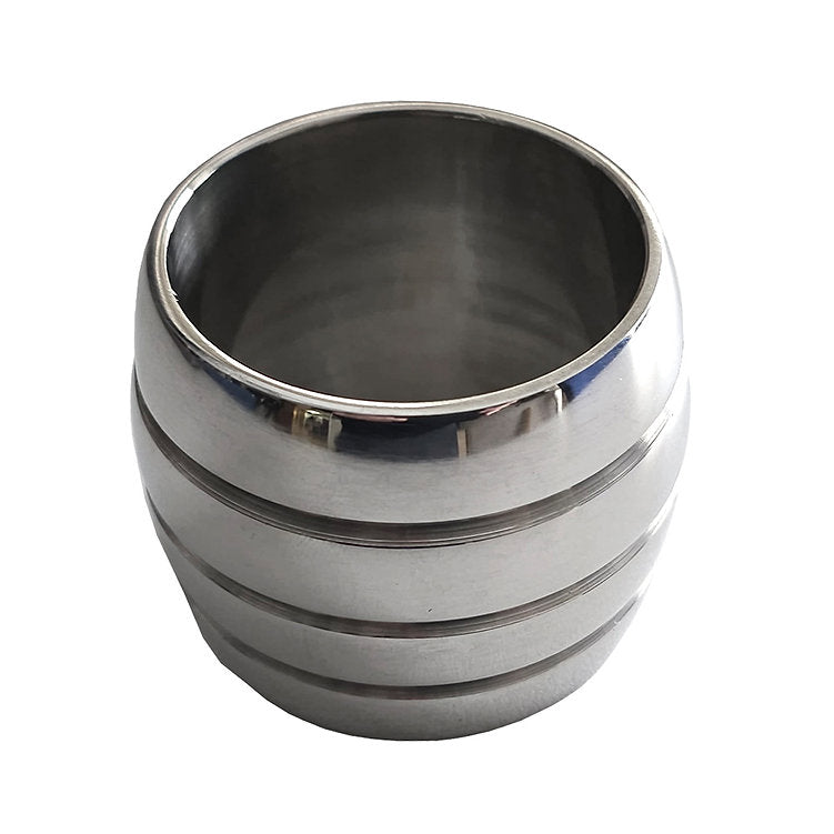 Stainless Steel Round Cock Ring 45mm by 45mm - Cock & Balls