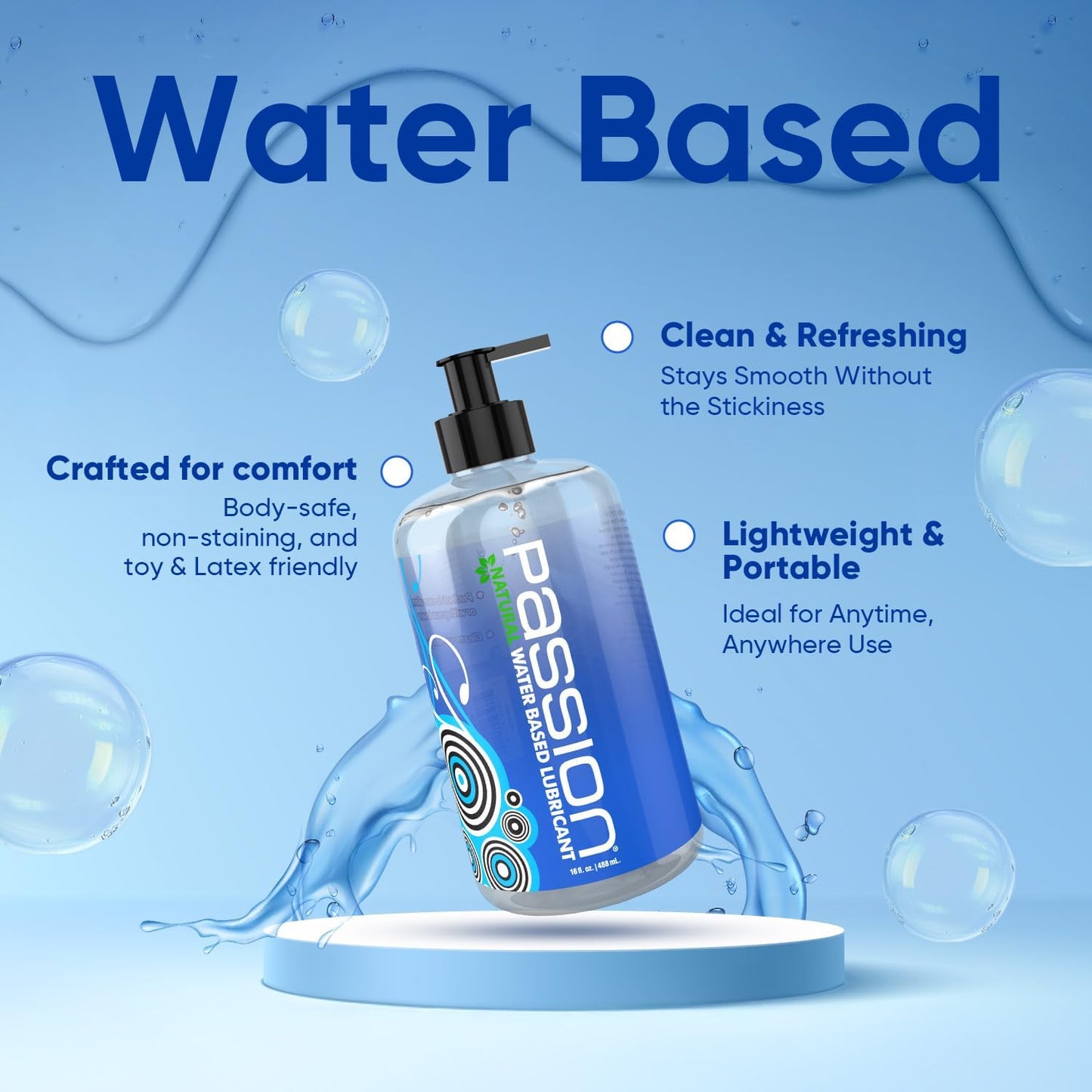 Passion Natural Water-Based Lube - 4oz