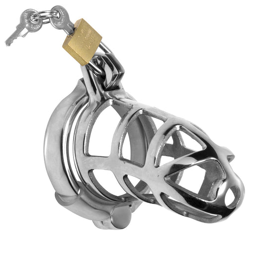 Detained Stainless Steel Chastity Cage - Cock & Balls