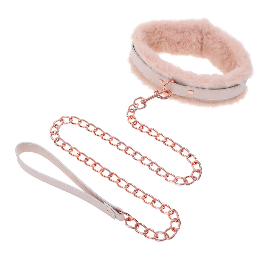 Peaches â€˜n CreaMe Fur Collar & Leash