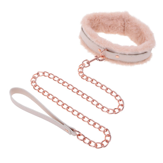 Peaches â€˜n CreaMe Fur Collar & Leash