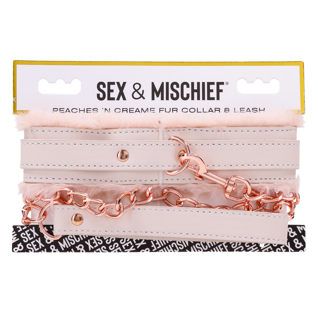 Peaches â€˜n CreaMe Fur Collar & Leash