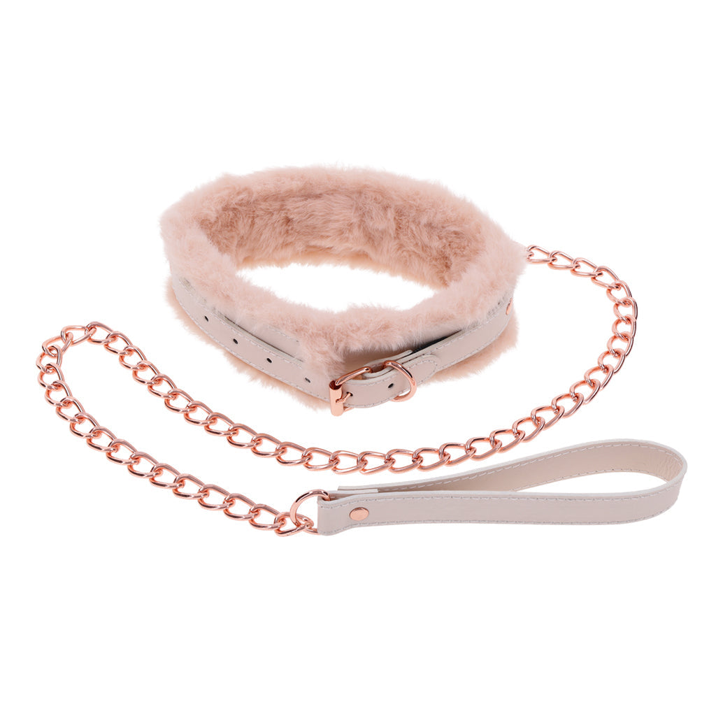 Peaches â€˜n CreaMe Fur Collar & Leash
