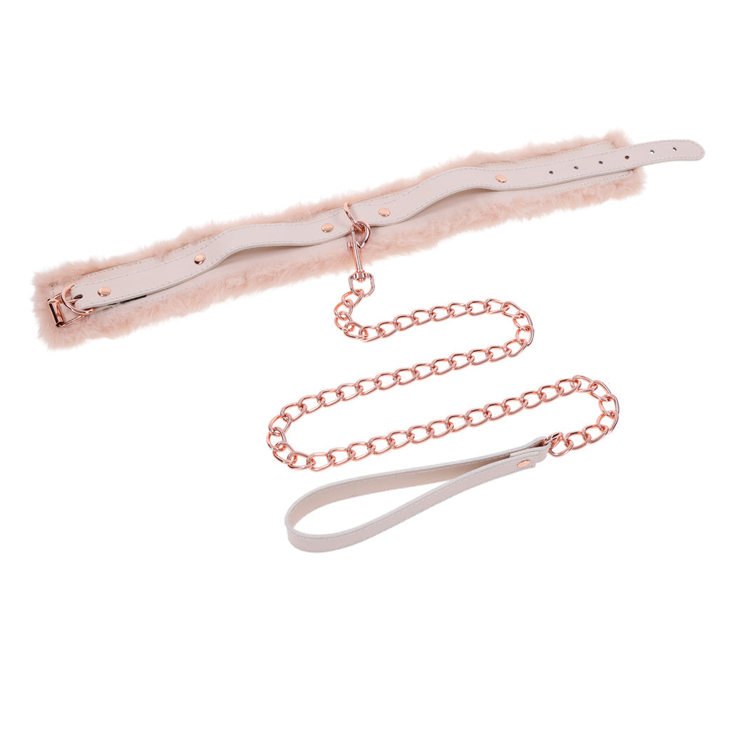 Peaches â€˜n CreaMe Fur Collar & Leash